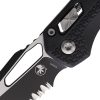 Microtech MSI Ram-Lok PS Black Tri Grip Partially Serrated