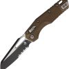 Microtech MSI Ram-Lok Dark Earth PS Partially Serrated