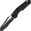 Microtech MSI Ram-Lok Black - Partially Serrated M390MK