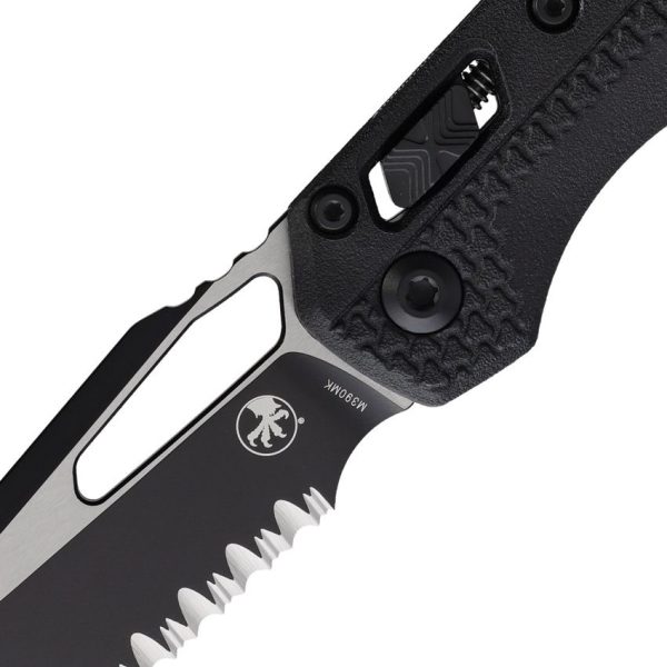 Microtech MSI Ram-Lok Black - Partially Serrated M390MK