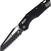 Microtech MSI Ram-Lok Black FS - Full Serrated M390MK