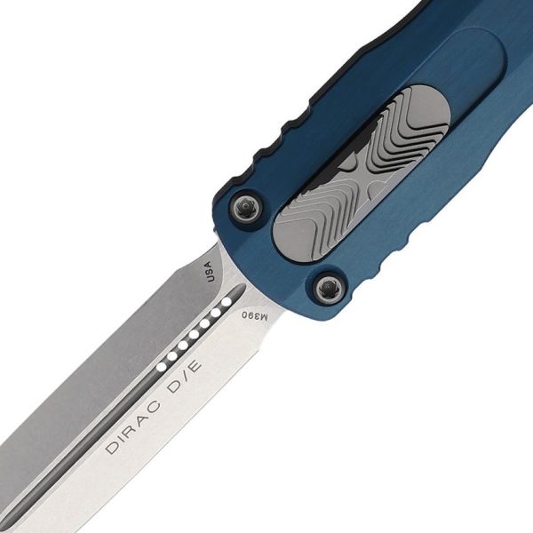 Microtech Auto Dirac D/E OTF Stonewash Deep Ocean
