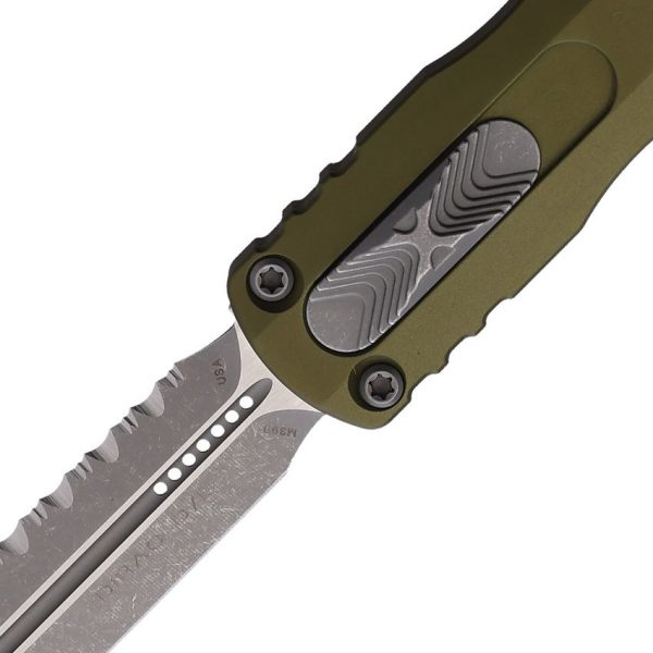 Microtech Auto Dirac AP OTF OD Green Serrated