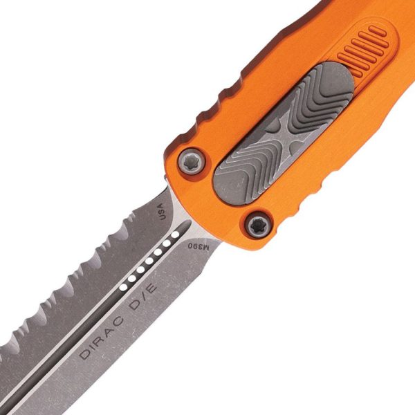 Microtech Auto Dirac AP OTF Orange M390 Serrated