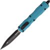 Microtech Auto Dirac D/E OTF Cyan Aluminum