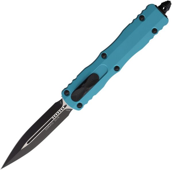 Microtech Auto Dirac D/E OTF Cyan Aluminum