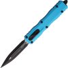 Microtech Dirac D/E OTF Folding Knife 3" Black Blade Teal Handle