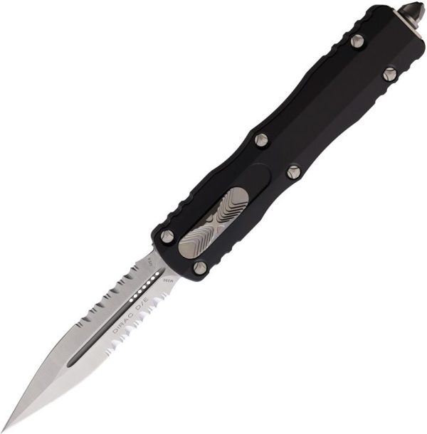 Microtech Auto Dirac D/E OTF Black Partially Serrated