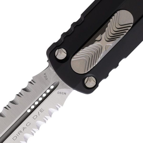 Microtech Auto Dirac D/E OTF Black Partially Serrated