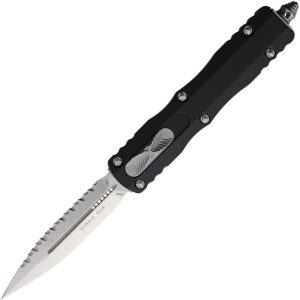 Microtech Auto Dirac D/E OTF Black Serrated Satin