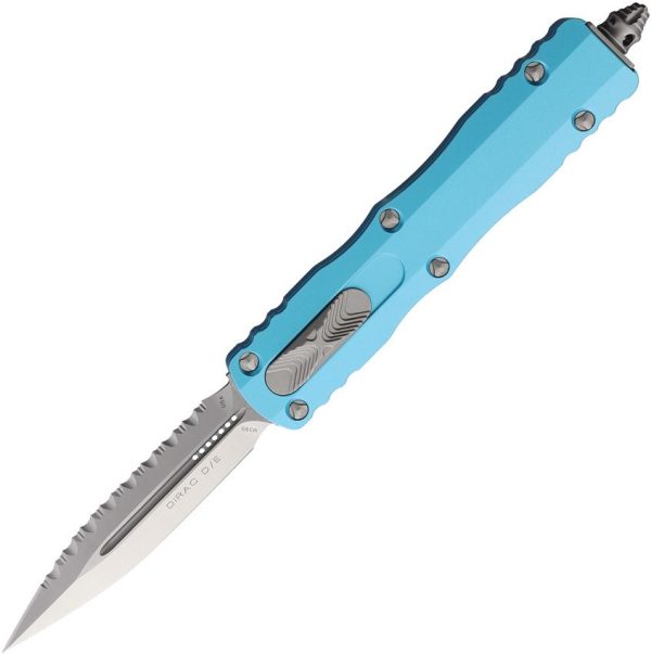 Microtech Auto Dirac D/E OTF Turquoise Serrated