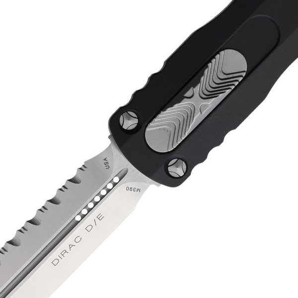 Microtech Auto Dirac D/E OTF Black Serrated Satin
