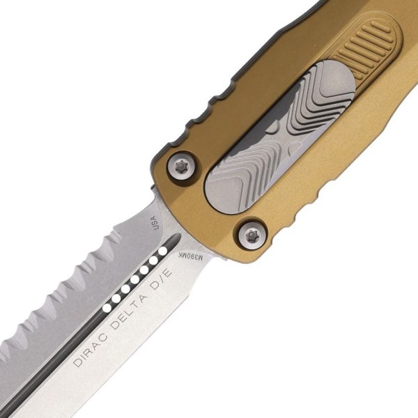 Microtech Auto Dirac Delta D/E OTF Tan Aluminum