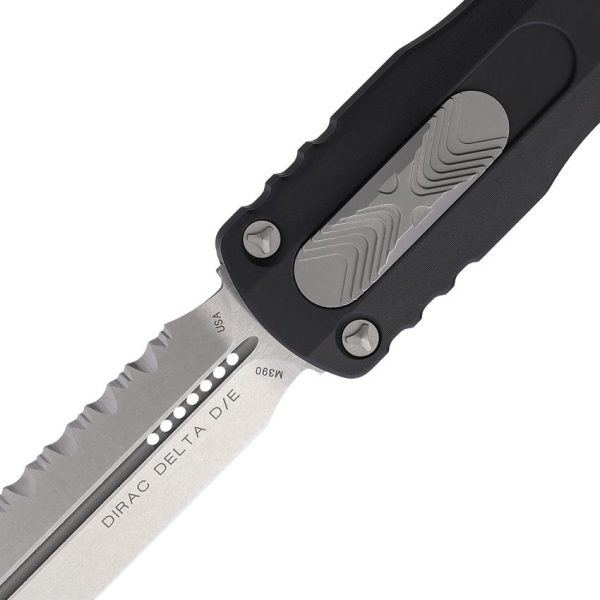 Microtech Auto Dirac Delta D/E Black Serrated