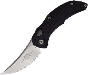 Microtech Auto Brachial Serrated M390 Stonewash