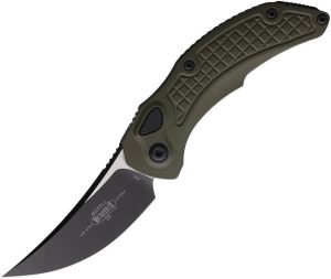 Microtech Auto Brachial OD Green Aluminum Curved