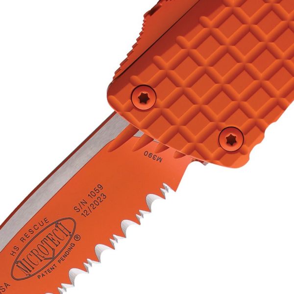 Microtech Combat Troodon Rescue Auto - Orange