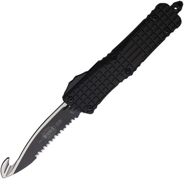 Microtech Combat Troodon Auto - Black Frag G10