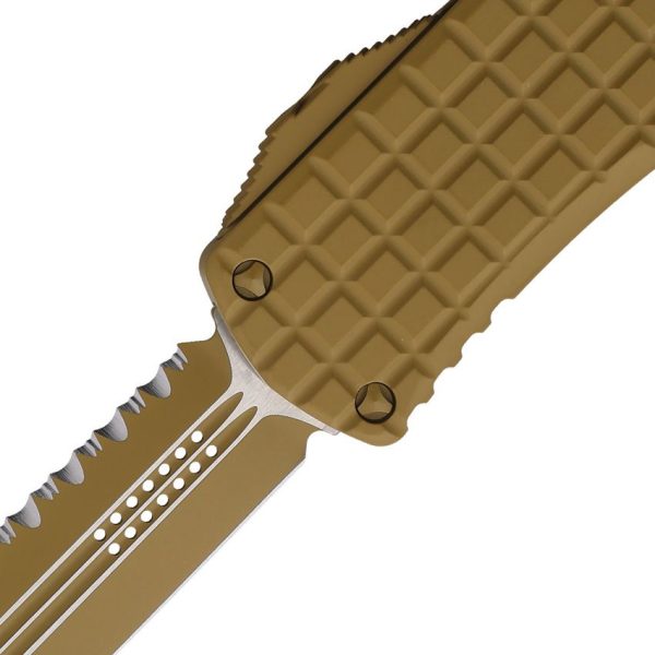 Microtech Auto Hera OTF Tan Serrated Dagger