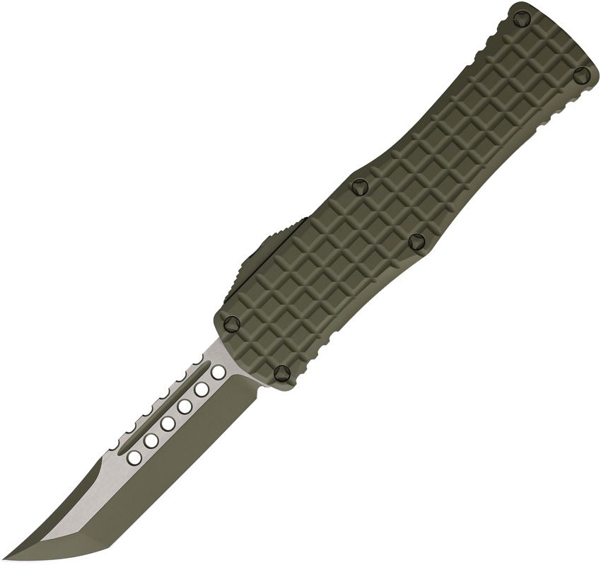Microtech Hera HH OTF Auto Folding Knife 3" Green Tanto