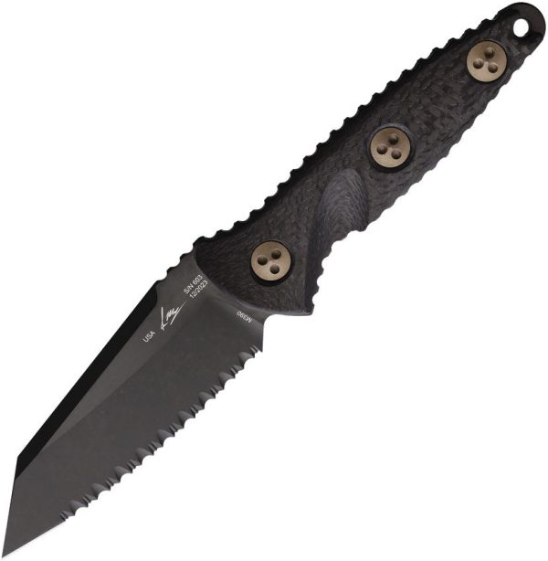 Microtech Socom Alpha Mini Warcom - DLC Carbon Fiber