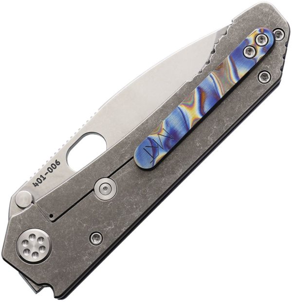 Medford 187 DP Framelock Tiger D2 Folding Knife Titanium