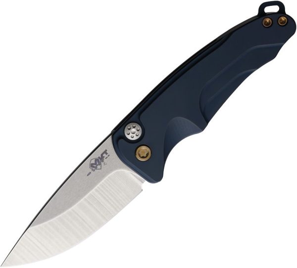 MD0394TQ44AU.jpg Medford Smooth Criminal Button Lock Folding Knife S45VN Blue