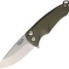 MD039ST40AG.jpg Medford Smooth Criminal Button Lock Folding Knife S35VN Green