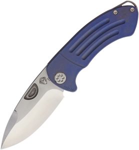 Medford Theseus Blue S35VN Drop Point Framelock