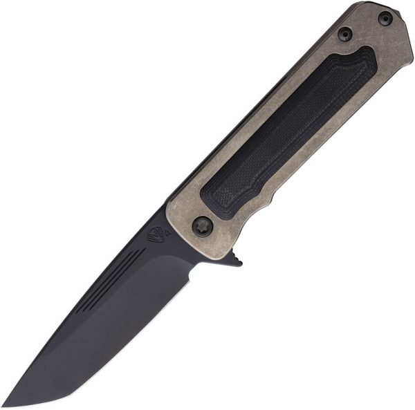 MD1404PT01TM.jpg Medford TFF-4 Framelock Tanto S45VN Black Folding Knife USA