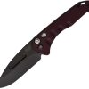 Medford Auto Swift Button Lock - Red Titanium Drop Point