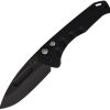 Medford Auto Swift Button Lock - Black Titanium Drop Point