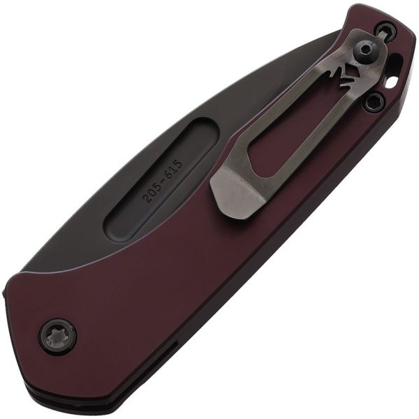 MD206SPT41AR_add_01.jpg Medford Auto Swift Button Lock - Burgundy Aluminum Tanto