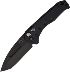 Medford Auto Swift Button Lock - Black Aluminum Tanto