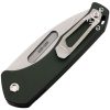 Medford Auto Swift Button Lock - Green Titanium Drop Point