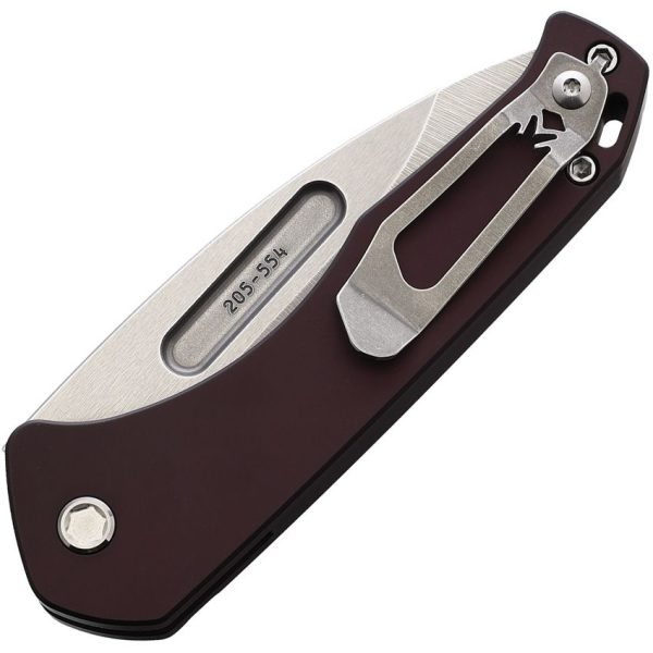 Medford Auto Swift Button Lock Burgundy S35VN