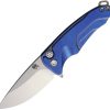 Medford Smooth Criminal Button Lock Folding Knife 3" S45VN Blue Titanium