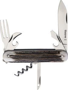 Mercury Multi-Purpose Knife Stag Handle Folding 7-in-1 Tool