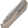 Mercury Amon Button Lock Folding Knife Elmax Steel Bronze Ti