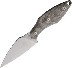 Mercury Hawky Fixed Blade Green Micarta M390 Stainless Knife