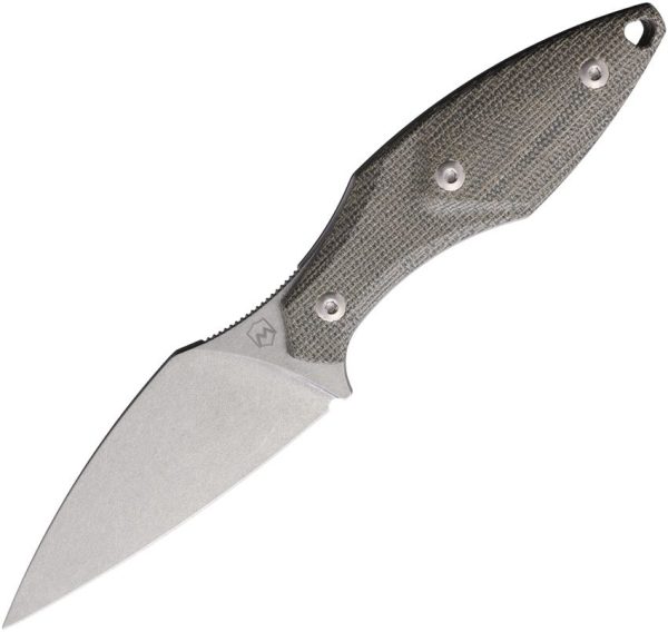 Mercury Hawky Fixed Blade Green Micarta M390 Stainless Knife
