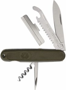 Bundeswehr Military Folding Knife - Multi-Tool OD Green
