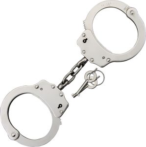 Kwik Force Scorpion Handcuffs Silver Nickel Plated