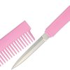 Miscellaneous Comb Knife Pink - Hidden Blade Design