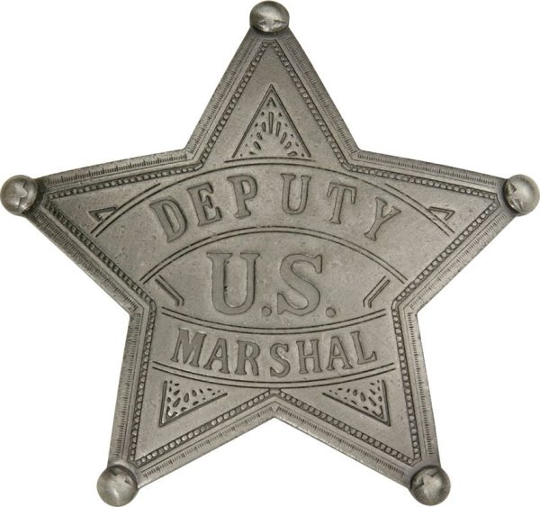 Badges Of The Old West US Deputy Marshal Badge - Silver-Plate Brass
