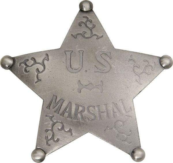Badges Of The Old West US Marshal Badge - Silver-Plate Brass