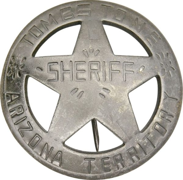 Badges Of The Old West Tombstone Sheriff Badge - Brass Pin