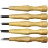 Mikihisa Power Grip Wood Chisel Set 5pc Beech Handle Japan