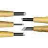 Mikihisa Power Grip Wood Chisel Set 5pc Beech Handle Japan