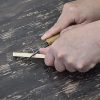 Mikihisa Mikikichan Kuri Carving Knife - Wood Handle